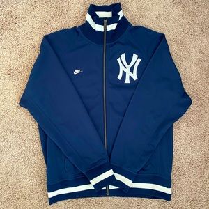 New York Yankees Nike Cooperstown Collection Zip Up Jacket | Sz Men’s L | Navy